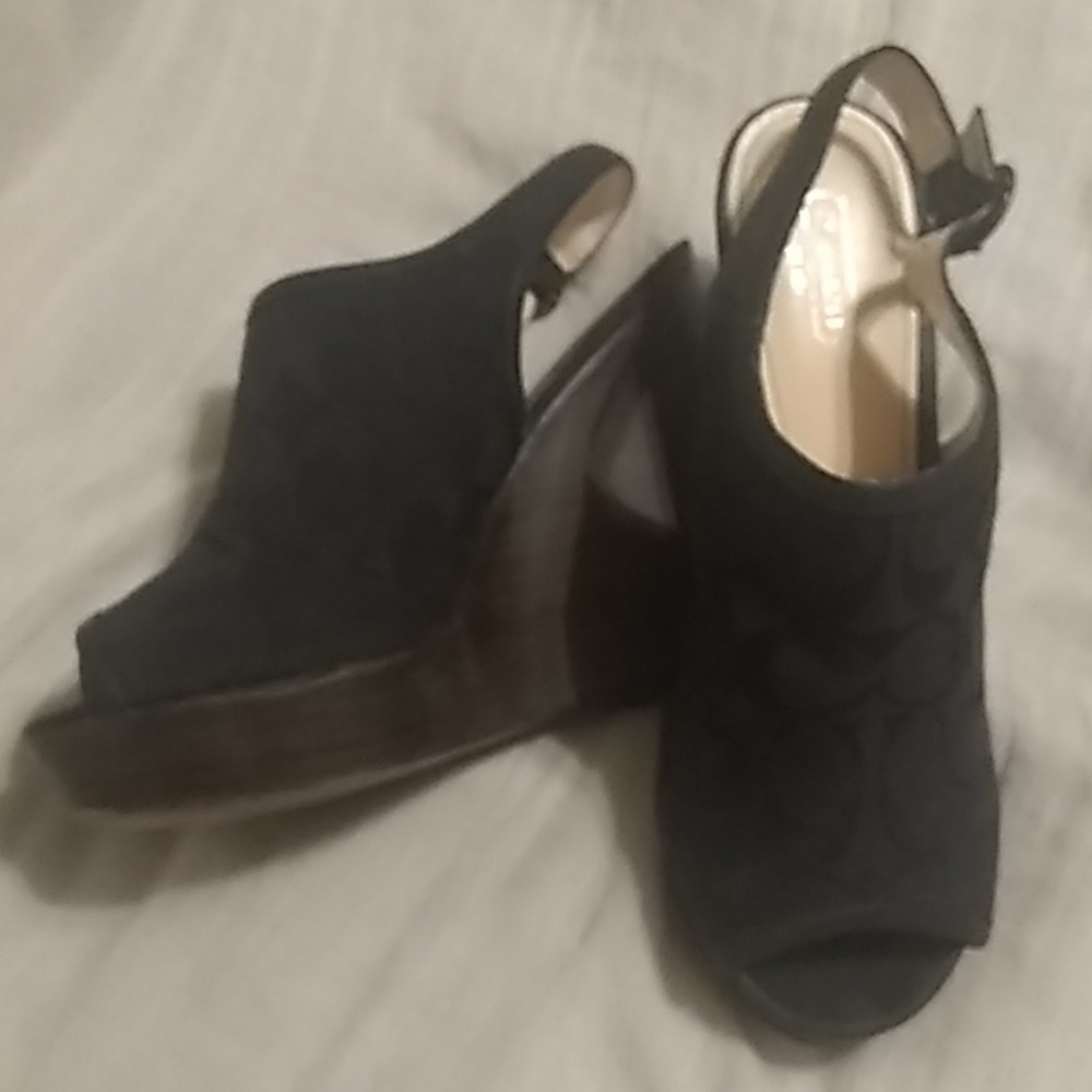 Coach Signature Wedges - Picture 2 of 4